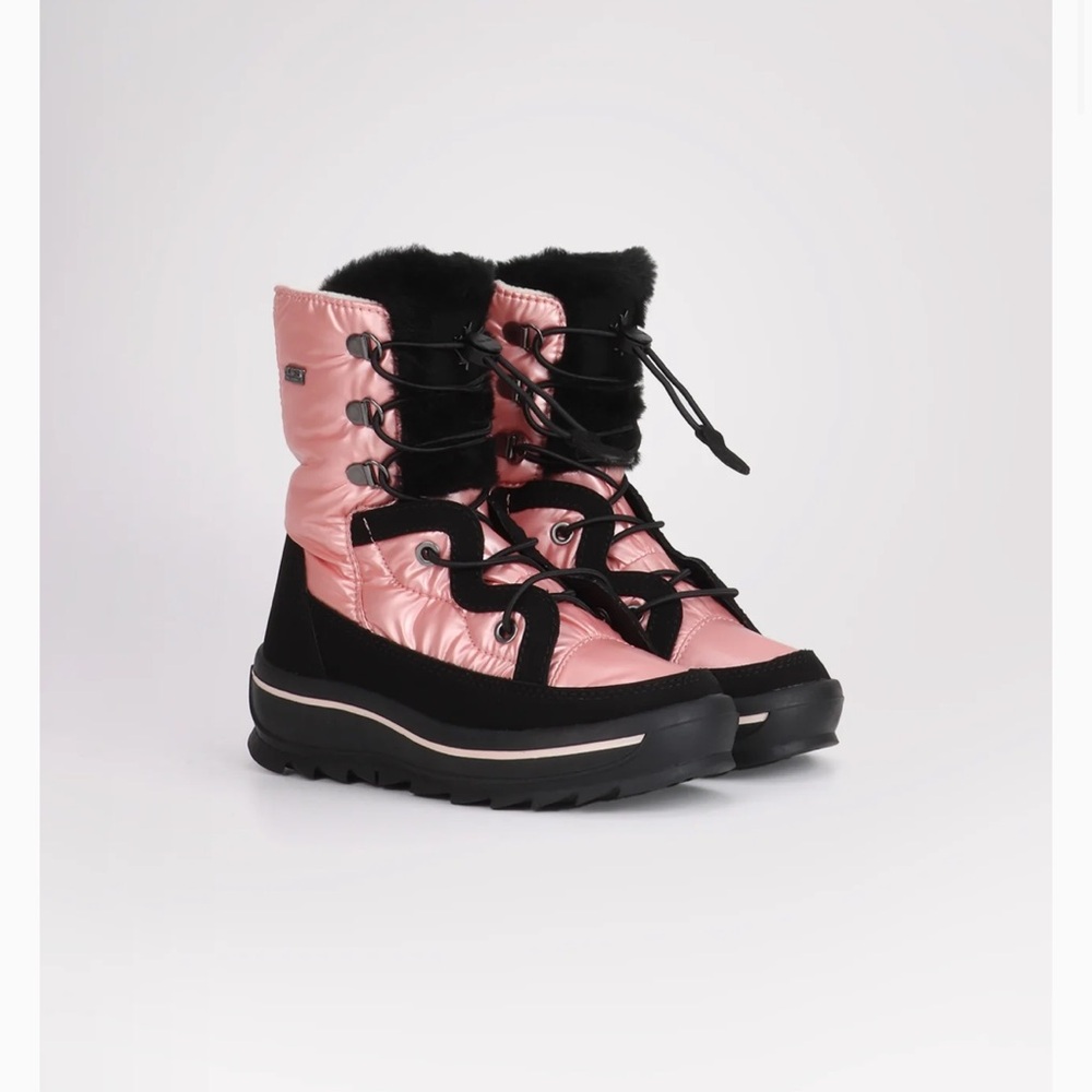 New Warm -30C Pink and Black Pajar Kids Winter Boots sz 3